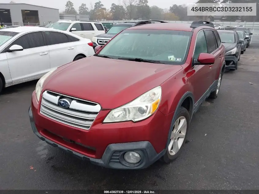 4S4BRBCC3D3232155 2013 Subaru Outback 2.5I Premium