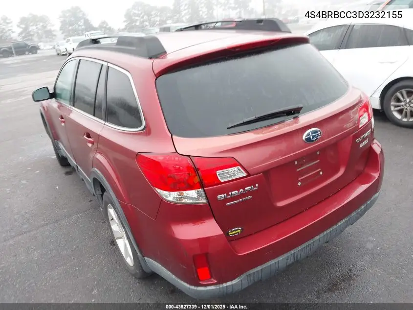 4S4BRBCC3D3232155 2013 Subaru Outback 2.5I Premium