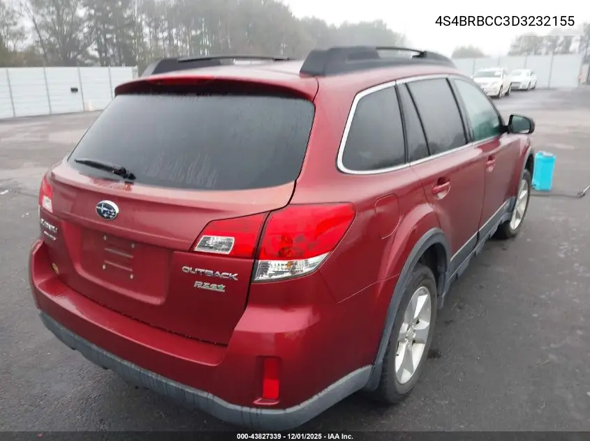 4S4BRBCC3D3232155 2013 Subaru Outback 2.5I Premium