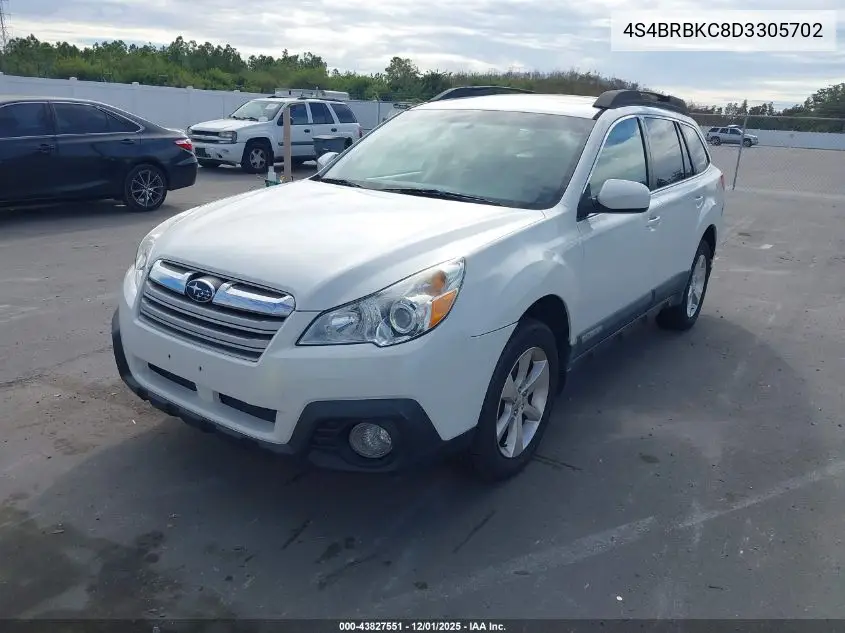 4S4BRBKC8D3305702 2013 Subaru Outback 2.5I Limited