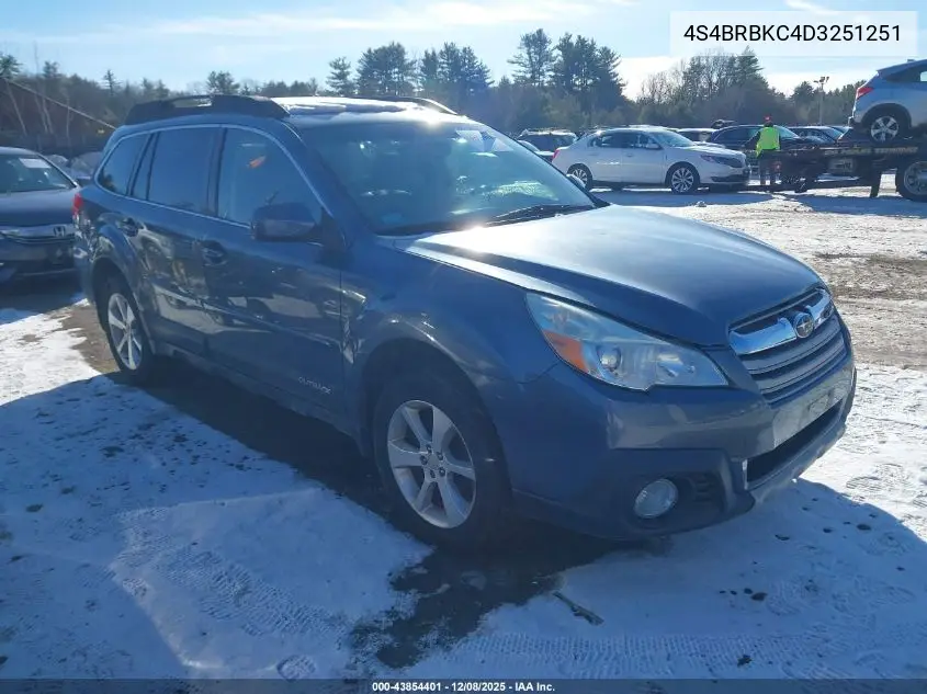 4S4BRBKC4D3251251 2013 Subaru Outback 2.5I Limited