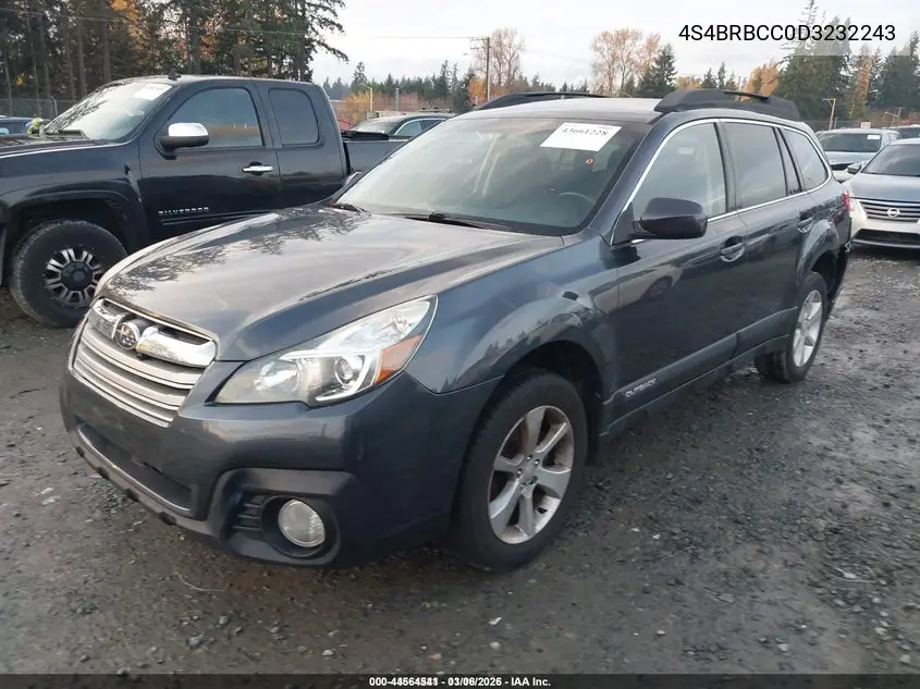 4S4BRBCC0D3232243 2013 Subaru Outback 2.5I Premium