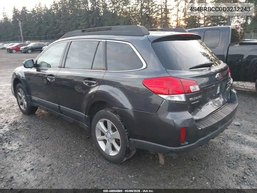 4S4BRBCC0D3232243 2013 Subaru Outback 2.5I Premium