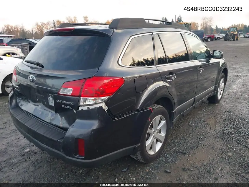 4S4BRBCC0D3232243 2013 Subaru Outback 2.5I Premium
