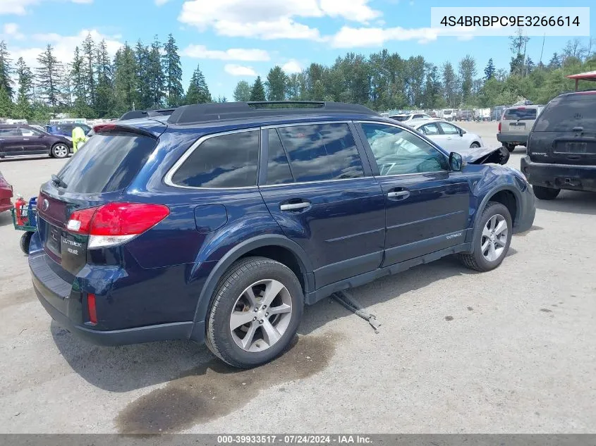 4S4BRBPC9E3266614 2014 Subaru Outback 2.5I Limited