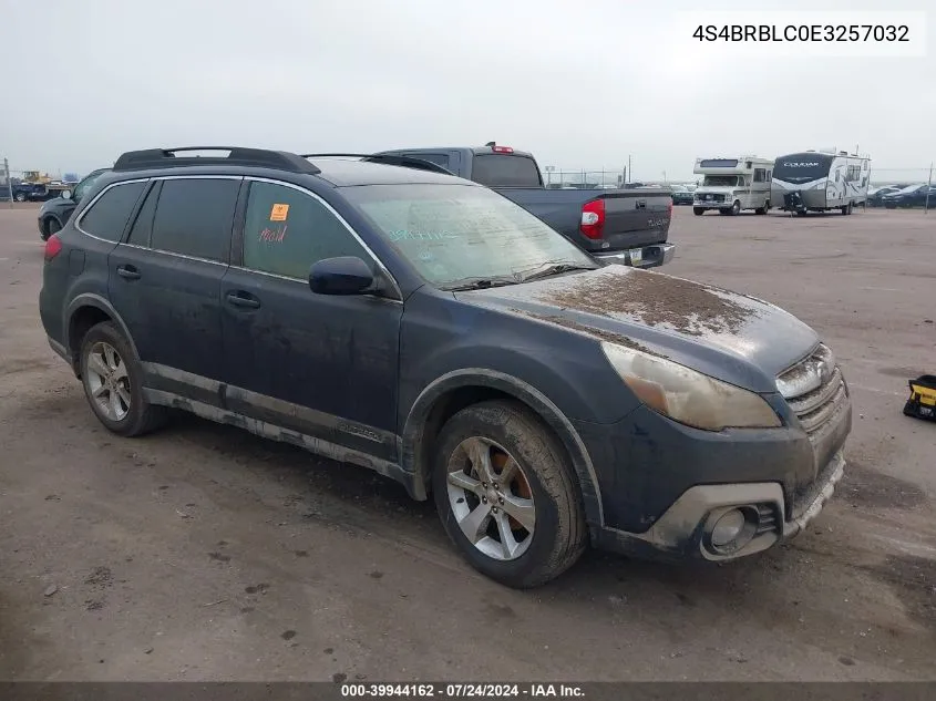 2014 Subaru Outback 2.5I Limited VIN: 4S4BRBLC0E3257032 Lot: 39944162