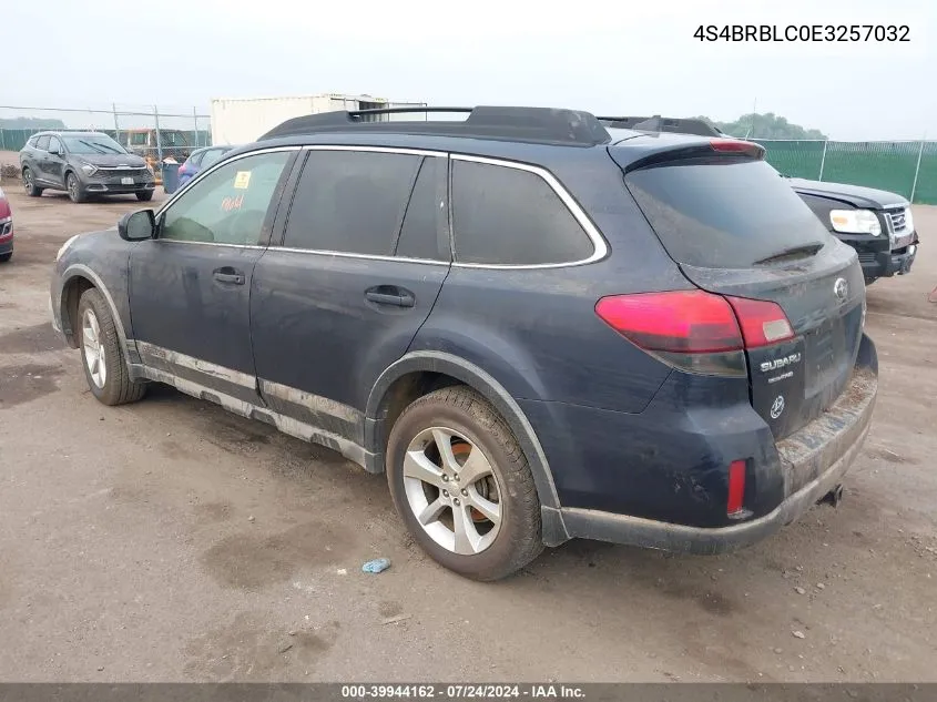 4S4BRBLC0E3257032 2014 Subaru Outback 2.5I Limited