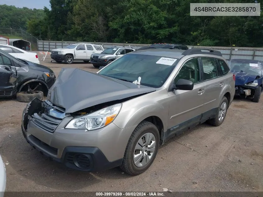 2014 Subaru Outback 2.5I VIN: 4S4BRCAC3E3285870 Lot: 39979269