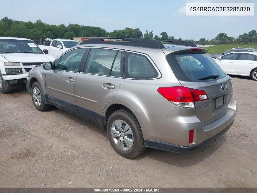 2014 Subaru Outback 2.5I VIN: 4S4BRCAC3E3285870 Lot: 39979269