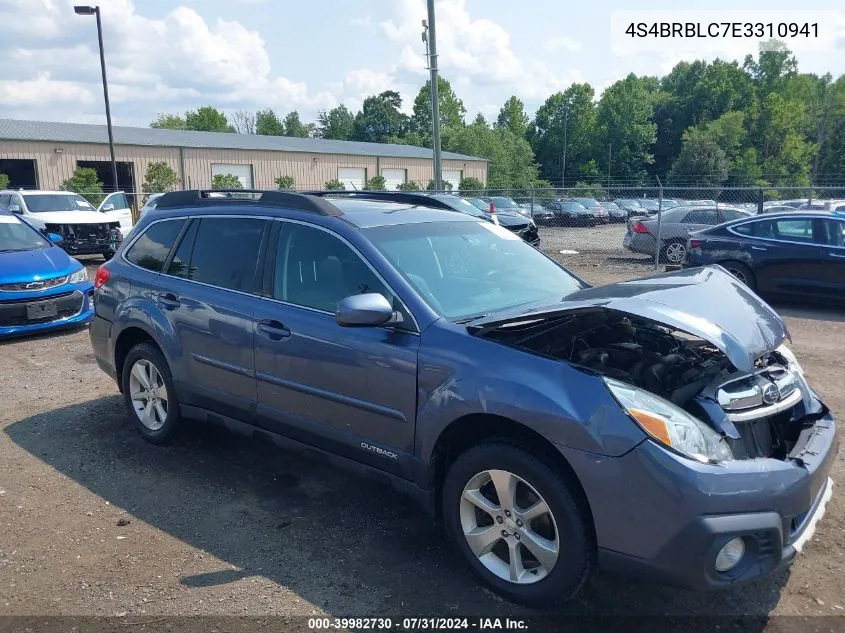 2014 Subaru Outback 2.5I Limited VIN: 4S4BRBLC7E3310941 Lot: 39982730