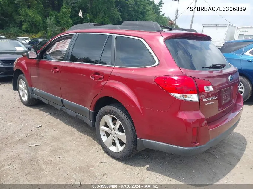 2014 Subaru Outback 2.5I VIN: 4S4BRBAC7E3306889 Lot: 39989488