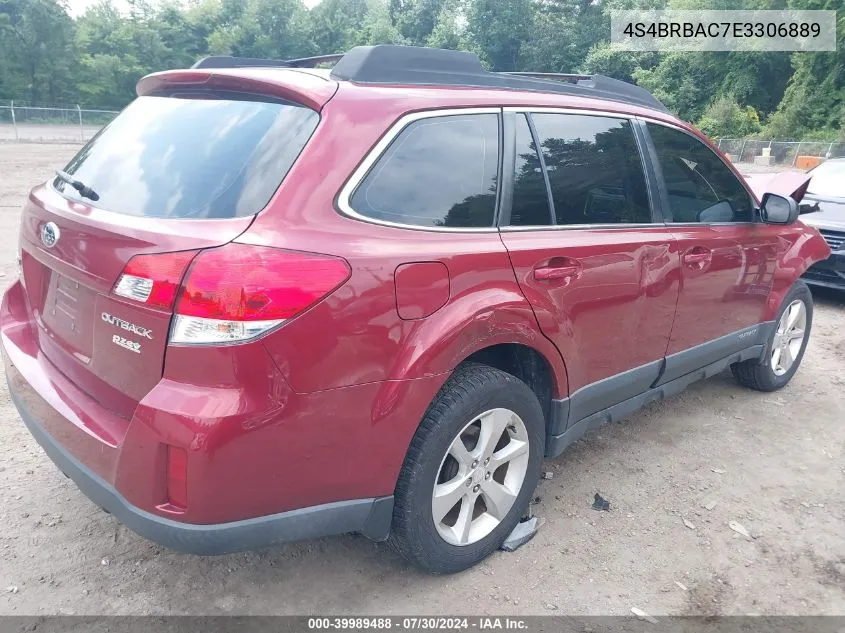 2014 Subaru Outback 2.5I VIN: 4S4BRBAC7E3306889 Lot: 39989488