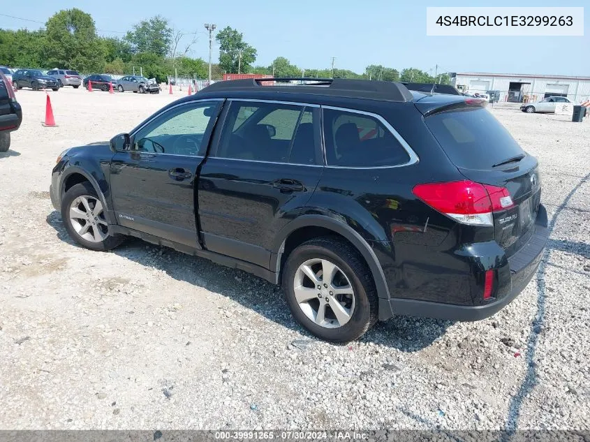 2014 Subaru Outback 2.5I Limited VIN: 4S4BRCLC1E3299263 Lot: 39991265