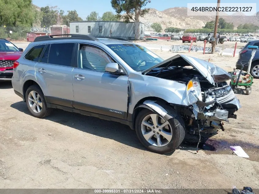 2014 Subaru Outback 3.6R Limited VIN: 4S4BRDNC2E2221227 Lot: 39995331