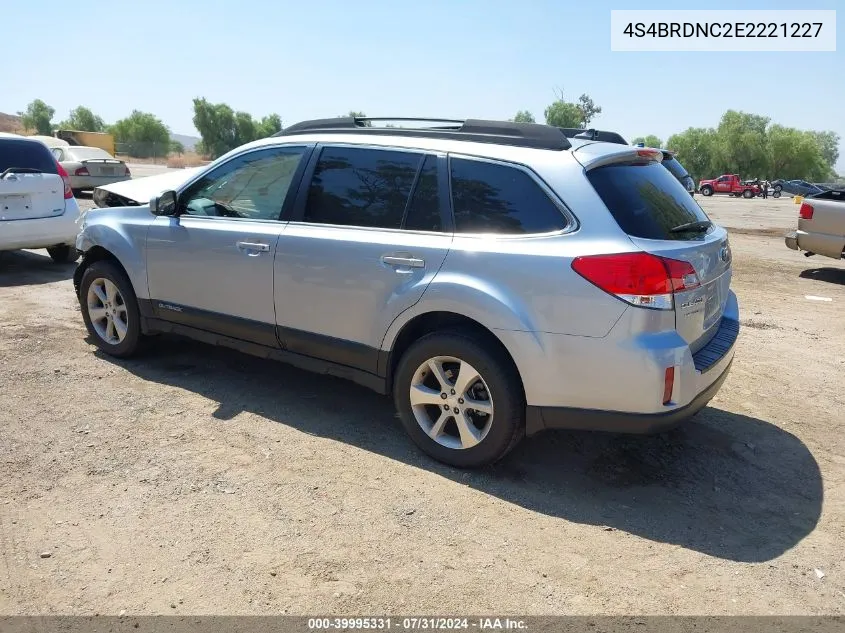 2014 Subaru Outback 3.6R Limited VIN: 4S4BRDNC2E2221227 Lot: 39995331