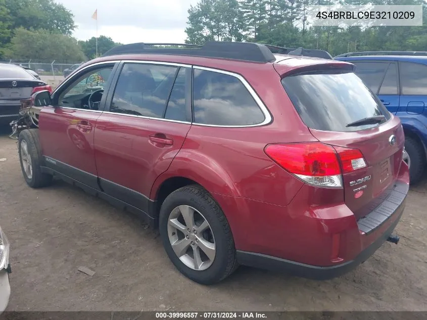 2014 Subaru Outback 2.5I Limited VIN: 4S4BRBLC9E3210209 Lot: 39996557