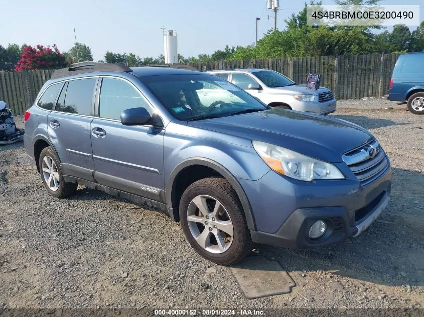 4S4BRBMC0E3200490 2014 Subaru Outback 2.5I Limited