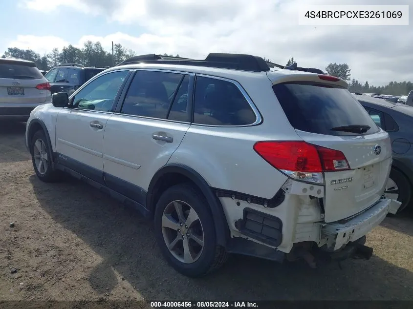 4S4BRCPCXE3261069 2014 Subaru Outback 2.5I Limited