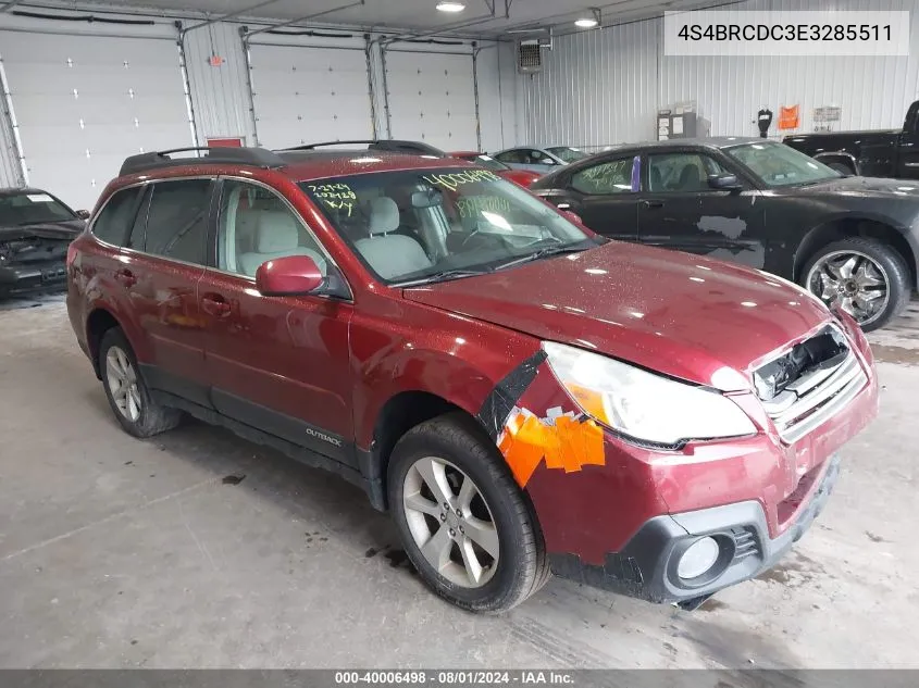 4S4BRCDC3E3285511 2014 Subaru Outback 2.5I Premium