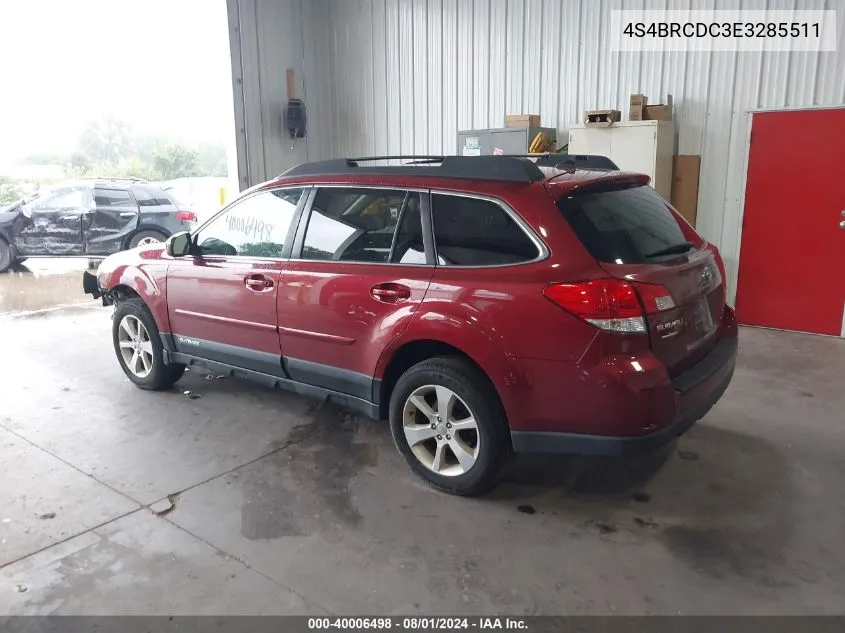 2014 Subaru Outback 2.5I Premium VIN: 4S4BRCDC3E3285511 Lot: 40006498