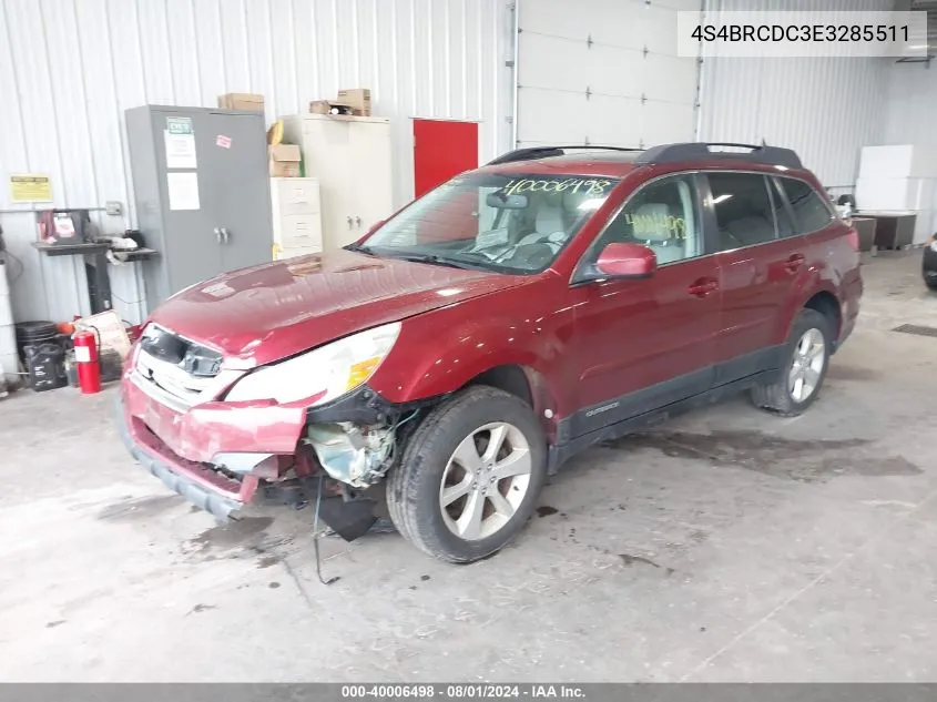 2014 Subaru Outback 2.5I Premium VIN: 4S4BRCDC3E3285511 Lot: 40006498