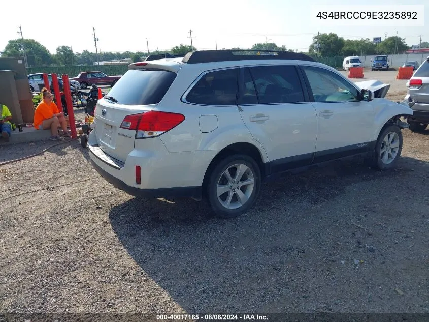 2014 Subaru Outback 2.5I Premium VIN: 4S4BRCCC9E3235892 Lot: 40017165