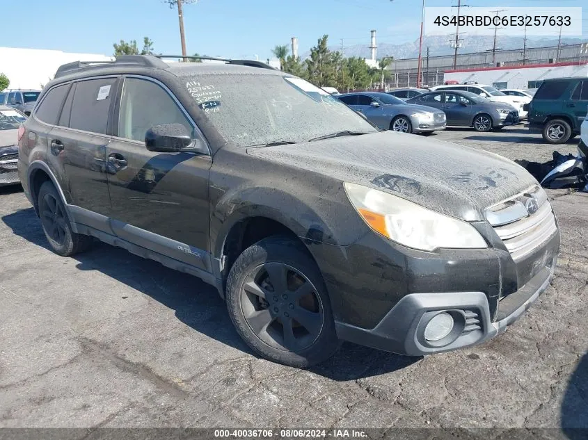 2014 Subaru Outback 2.5I Premium VIN: 4S4BRBDC6E3257633 Lot: 40036706