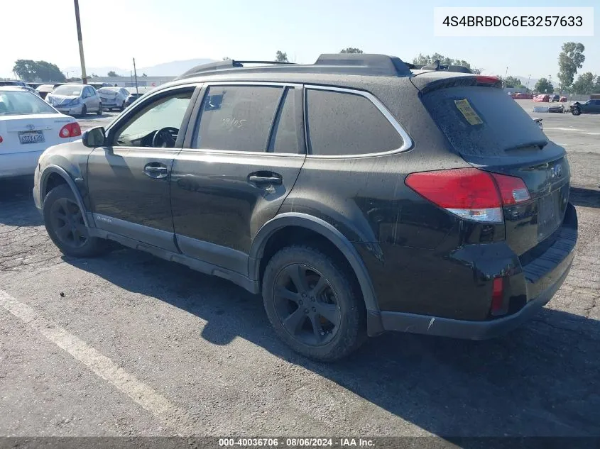 4S4BRBDC6E3257633 2014 Subaru Outback 2.5I Premium