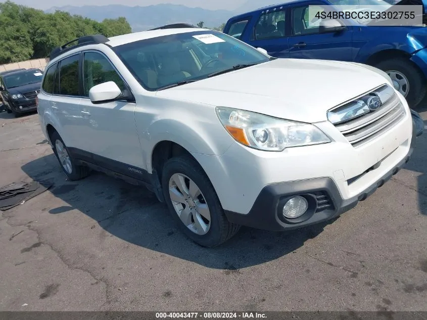 2014 Subaru Outback 2.5I Premium VIN: 4S4BRBCC3E3302755 Lot: 40043477