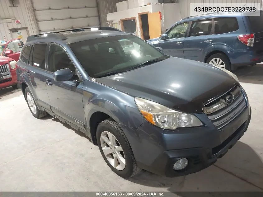 2014 Subaru Outback 2.5I Premium VIN: 4S4BRCDC7E3223738 Lot: 40056153