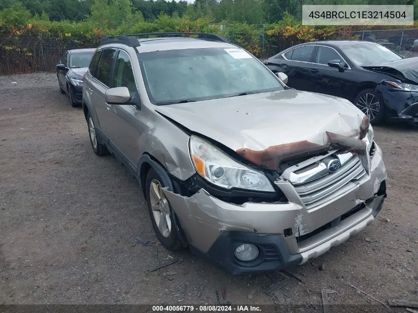 4S4BRCLC1E3214504 2014 Subaru Outback 2.5I Limited