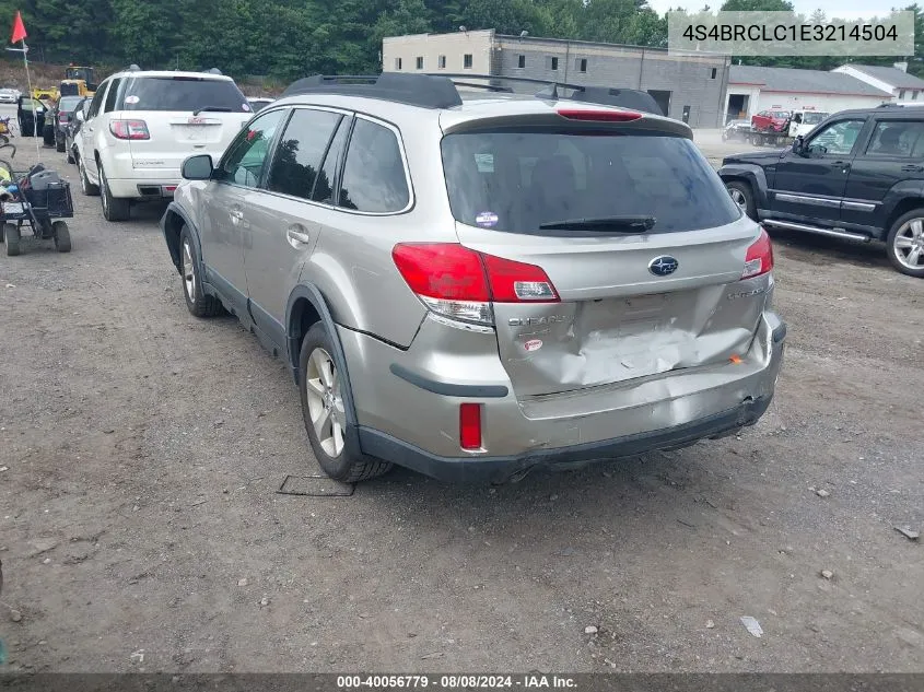 2014 Subaru Outback 2.5I Limited VIN: 4S4BRCLC1E3214504 Lot: 40056779