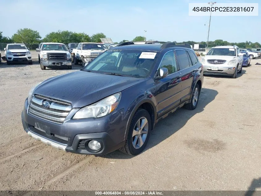 4S4BRCPC2E3281607 2014 Subaru Outback 2.5I Limited