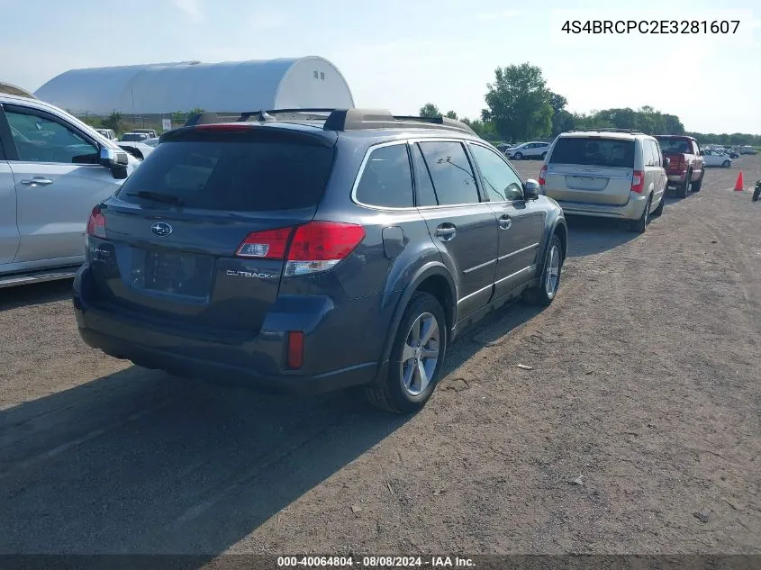 2014 Subaru Outback 2.5I Limited VIN: 4S4BRCPC2E3281607 Lot: 40064804