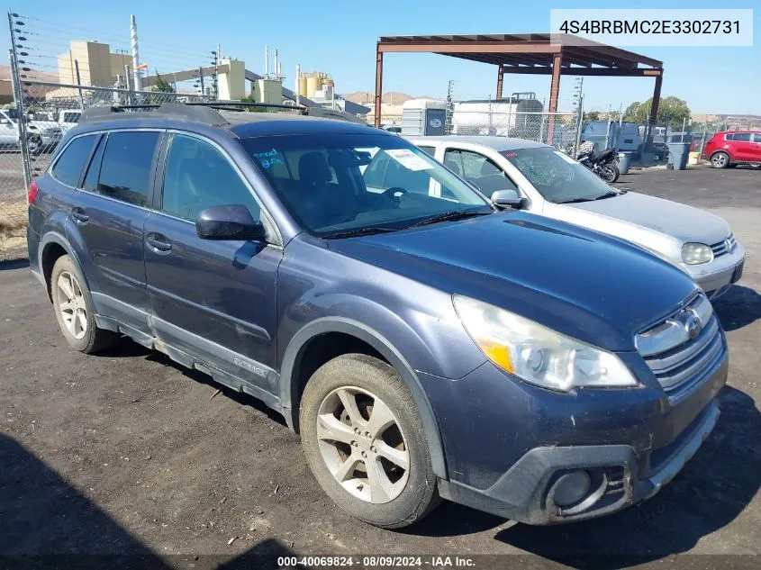 2014 Subaru Outback 2.5I Limited VIN: 4S4BRBMC2E3302731 Lot: 40069824