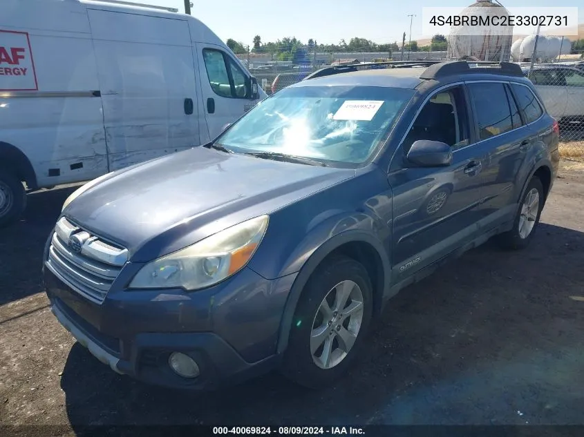 2014 Subaru Outback 2.5I Limited VIN: 4S4BRBMC2E3302731 Lot: 40069824