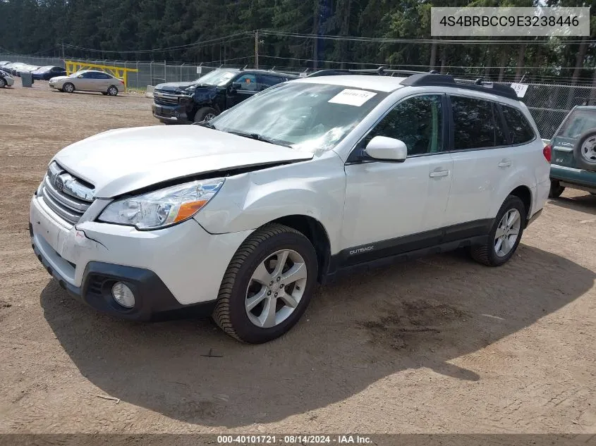 2014 Subaru Outback 2.5I Premium VIN: 4S4BRBCC9E3238446 Lot: 40101721