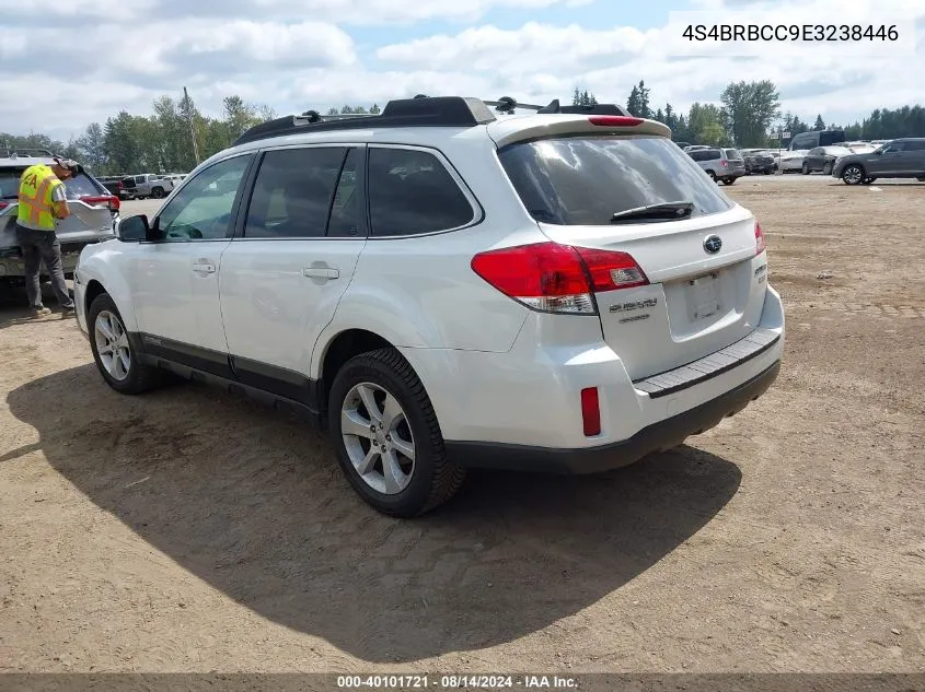 2014 Subaru Outback 2.5I Premium VIN: 4S4BRBCC9E3238446 Lot: 40101721