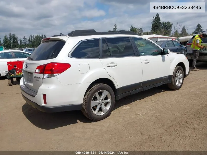 2014 Subaru Outback 2.5I Premium VIN: 4S4BRBCC9E3238446 Lot: 40101721