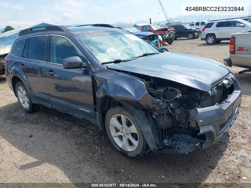 2014 Subaru Outback 2.5I Premium VIN: 4S4BRBCC2E3232844 Lot: 40102977