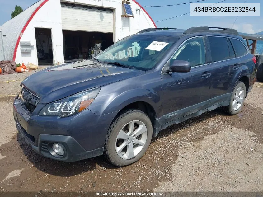 2014 Subaru Outback 2.5I Premium VIN: 4S4BRBCC2E3232844 Lot: 40102977