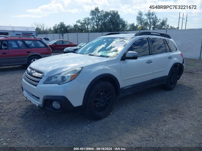 2014 Subaru Outback 2.5I Limited VIN: 4S4BRBPC7E3221672 Lot: 40118904