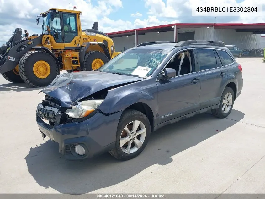 4S4BRBLC1E3302804 2014 Subaru Outback 2.5I Limited