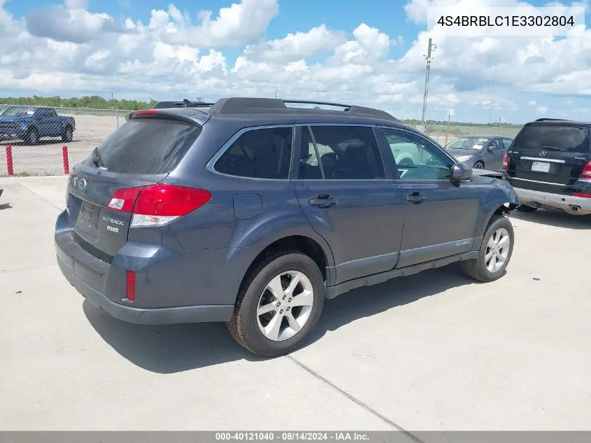 2014 Subaru Outback 2.5I Limited VIN: 4S4BRBLC1E3302804 Lot: 40121040