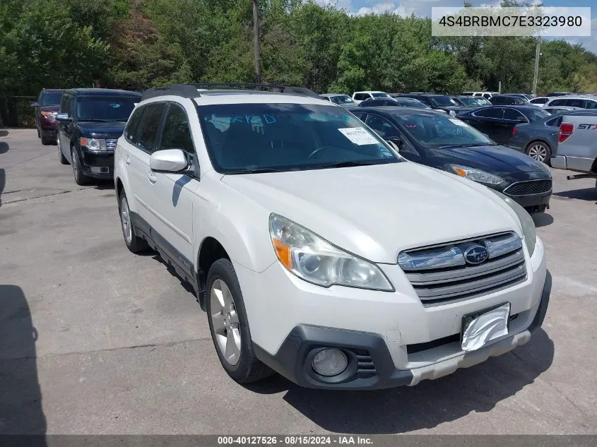 2014 Subaru Outback 2.5I Limited VIN: 4S4BRBMC7E3323980 Lot: 40127526