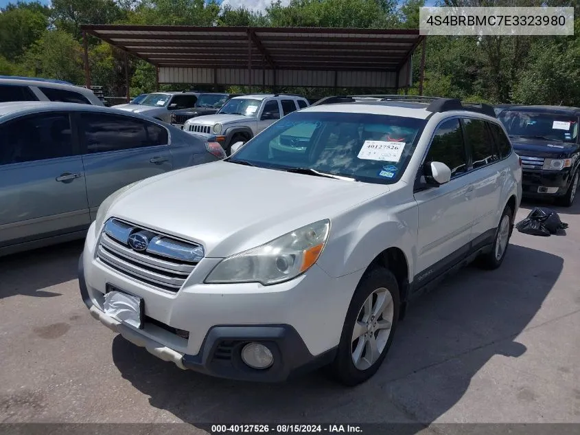 2014 Subaru Outback 2.5I Limited VIN: 4S4BRBMC7E3323980 Lot: 40127526