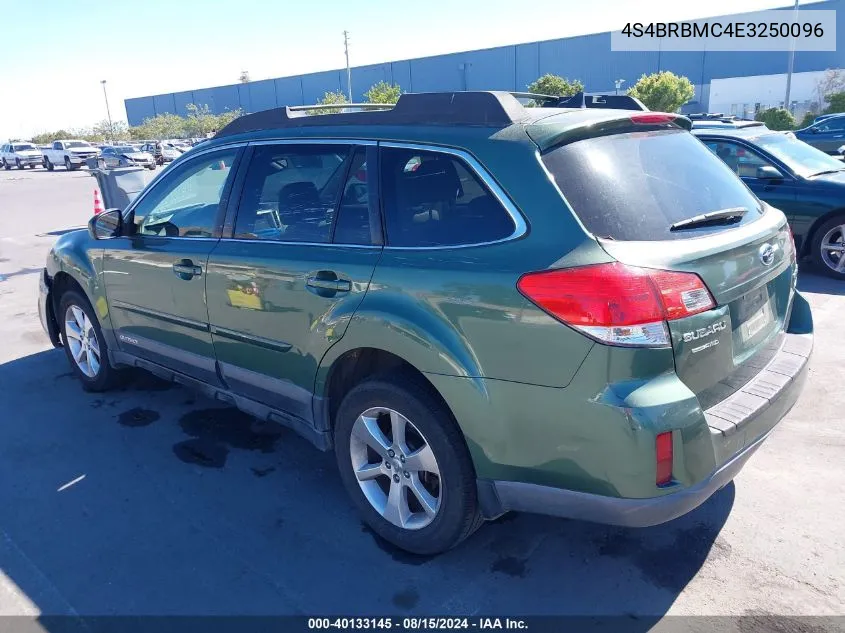 4S4BRBMC4E3250096 2014 Subaru Outback 2.5I Limited