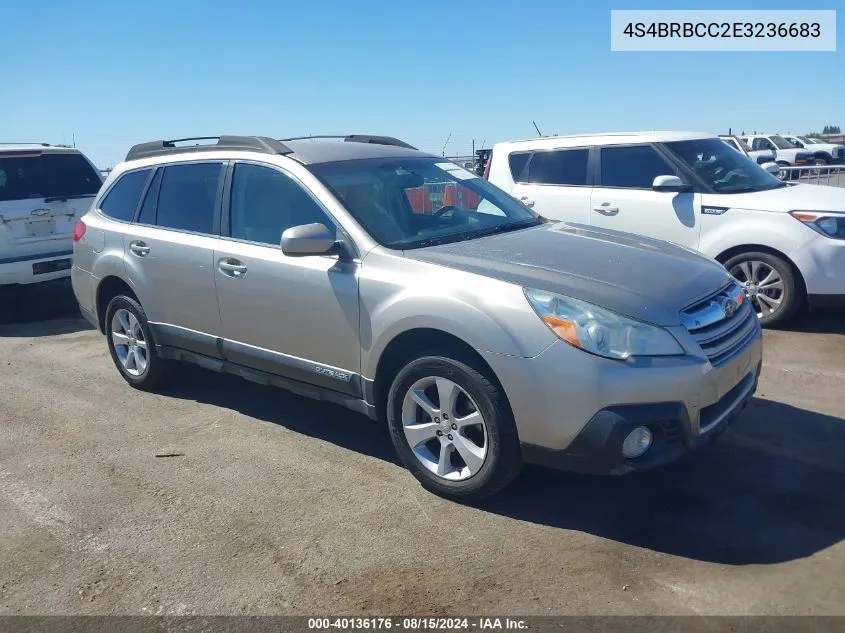 2014 Subaru Outback 2.5I Premium VIN: 4S4BRBCC2E3236683 Lot: 40136176