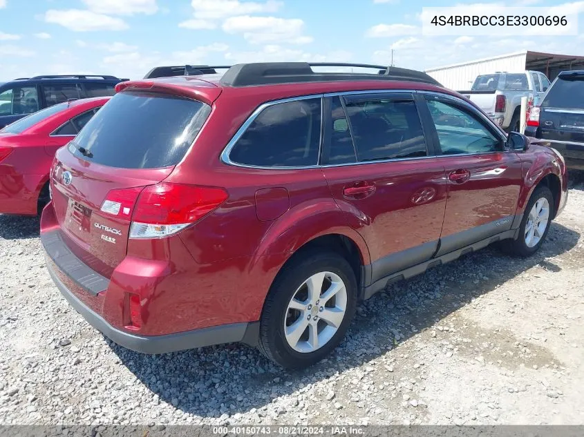 2014 Subaru Outback 2.5I Premium VIN: 4S4BRBCC3E3300696 Lot: 40150743