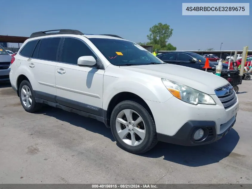 2014 Subaru Outback 2.5I Premium VIN: 4S4BRBDC6E3289675 Lot: 40156915